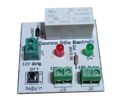 İlk Devrem Adaptörlü Motorlu Lambalı Röle Kontrol Devresi - Monteli