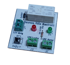 İlk Devrem Adaptörlü Motorlu Lambalı Röle Kontrol Devresi - Monteli