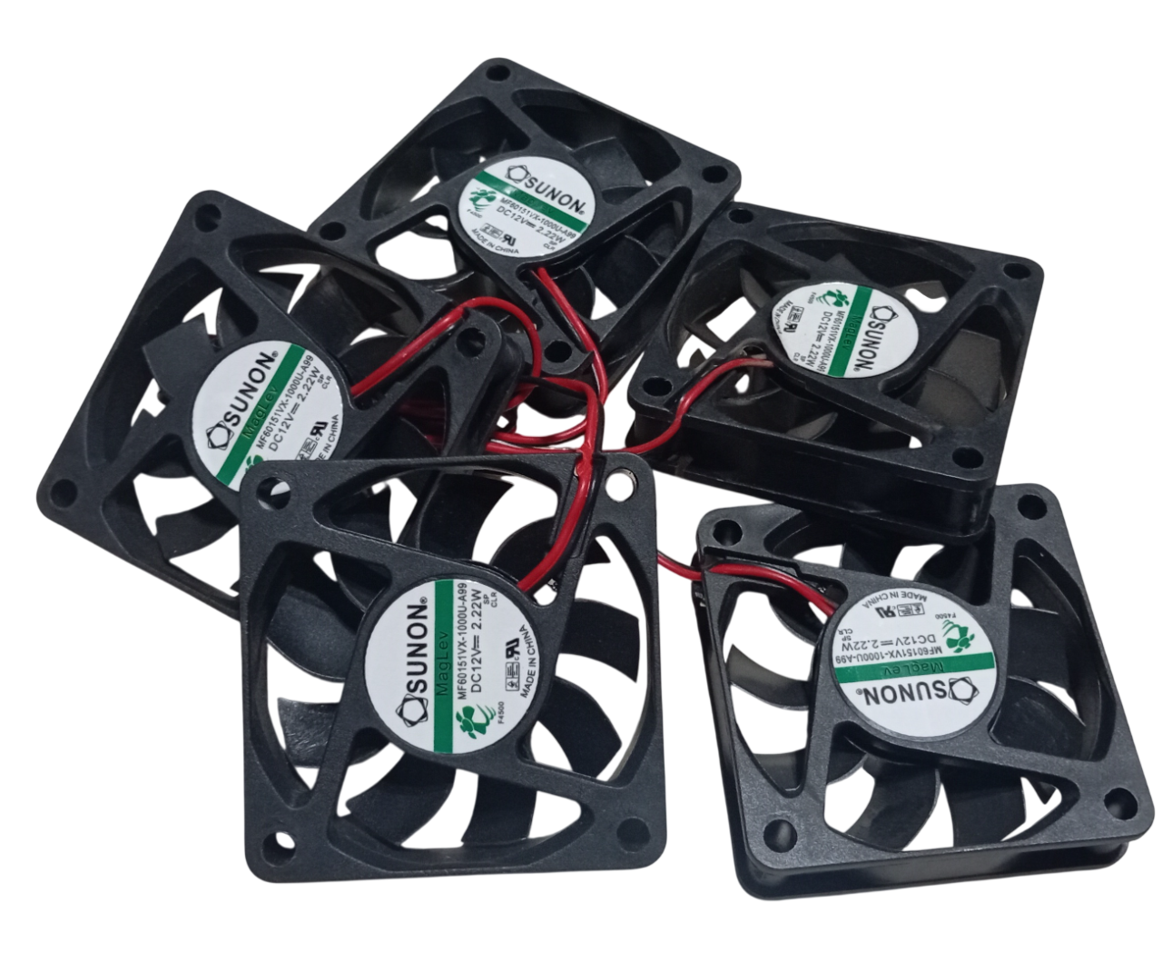 5 Adet Sunon Maglev MF60151VX-1000U-A99 DC 12V 2.22W Fan 60x60mm