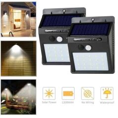 Güneş Enerjili 20 Ledli Bahçe Aydınlatma Hareket Sensörlü Dış Mekan Gece Lambası Beyaz Işık