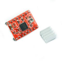 A4988 Soğutuculu DC 8-35V 2A Step Motor Sürücü Kartı Kırmızı PCB