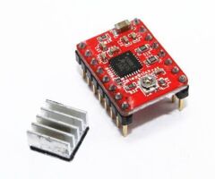 A4988 Soğutuculu DC 8-35V 2A Step Motor Sürücü Kartı Kırmızı PCB