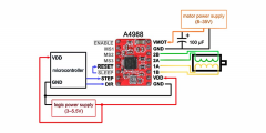 A4988 Soğutuculu DC 8-35V 2A Step Motor Sürücü Kartı Kırmızı PCB