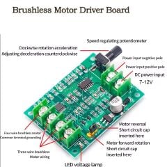 DC 7-12V Fırçasız Motor Sürücü Kartı 3 Uç ve 4 Uç BLDC HDD Motora Uyumlu