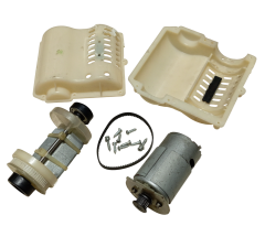 DC 12-24V Kutulu Güçlü Titreşim Motoru Kasnak Kayış Rulman Mil Sistemi Öğrenci Hobi Deney Seti - Demonte(Montesiz)