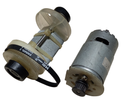 DC 12-24V Kutulu Güçlü Titreşim Motoru Kasnak Kayış Rulman Mil Sistemi Öğrenci Hobi Deney Seti - Demonte(Montesiz)