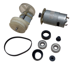 DC 12-24V Kutulu Güçlü Titreşim Motoru Kasnak Kayış Rulman Mil Sistemi Öğrenci Hobi Deney Seti - Demonte(Montesiz)