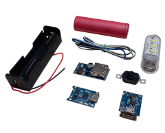 3.7V 18650 Li-ion Pili Şarj Modülü ile 5V USB Çıkışlı Mini Powerbank Devresi Öğrenci Hobi Deney Seti (4 Devre)