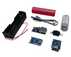 3.7V 18650 Li-ion Pili Şarj Modülü ile 5V USB Çıkışlı Mini Powerbank Devresi Öğrenci Hobi Deney Seti (4 Devre)