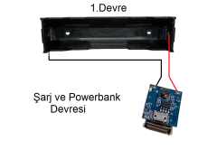 3.7V 18650 Li-ion Pili Şarj Modülü ile 5V USB Çıkışlı Mini Powerbank Devresi Öğrenci Hobi Deney Seti (4 Devre)