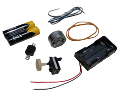 Mini Mekanik Sayaç Numaratör Kasnak Lastik DC Motor Pil Anahtar Öğrenci Hobi Deney Seti