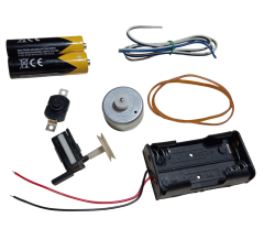 Mini Mekanik Sayaç Numaratör Kasnak Lastik DC Motor Pil Anahtar Öğrenci Hobi Deney Seti