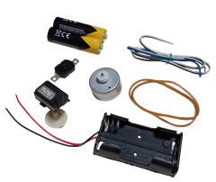 Mini Mekanik Sayaç Numaratör Kasnak Lastik DC Motor Pil Anahtar Öğrenci Hobi Deney Seti