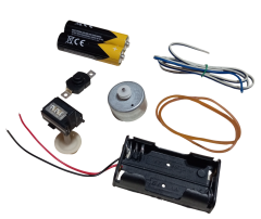 Mini Mekanik Sayaç Numaratör Kasnak Lastik DC Motor Pil Anahtar Öğrenci Hobi Deney Seti