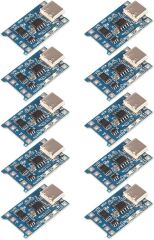 TP4056 Type-C 1S 3.7V LiPo, Li-ion Pil BMS Korumalı Şarj Devresi - 10 Adet