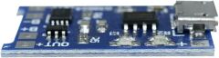 TP4056 Micro USB 1S 3.7V LiPo, Li-ion Pil BMS Korumalı Şarj Devresi - 10 Adet