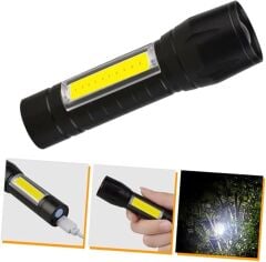 3 Adet Cata CT-8024 USB-C Şarj Edilebilir Su Geçirmez 3 Modlu Güçlü El Feneri 200lm 5W 3.7V Beyaz Işık