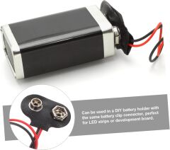 9V Pil Yuvası Yatağı Başlığı 9V Batarya Bağlantı T-Tipi Konnektör Klips - 10 Adet