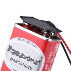 9V Pil Yuvası Yatağı Başlığı 9V Batarya Bağlantı T-Tipi Konnektör Klips - 10 Adet