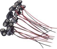 9V Pil Yuvası Yatağı Başlığı 9V Batarya Bağlantı T-Tipi Konnektör Klips - 10 Adet