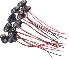 9V Pil Yuvası Yatağı Başlığı 9V Batarya Bağlantı T-Tipi Konnektör Klips - 10 Adet