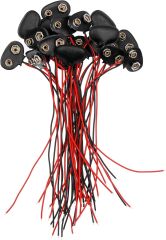 9V Pil Yuvası Yatağı Başlığı 9V Batarya Bağlantı T-Tipi Konnektör Klips - 50 Adet