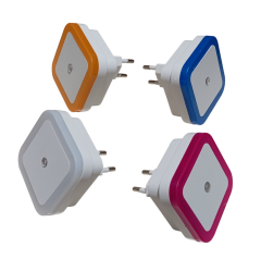 4 Farklı Renk Cata CT-9500 Fotoselli Led Gece Lambası Mavi, Amber, Pembe, Beyaz Işık 30lm 1W 220V