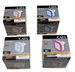 4 Farklı Renk Cata CT-9500 Fotoselli Led Gece Lambası Mavi, Amber, Pembe, Beyaz Işık 30lm 1W 220V