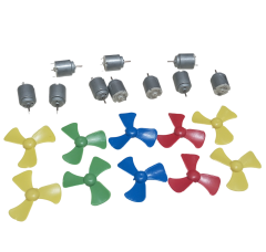 10 Adet Yuvarlak DC 3V Öğrenci Elektrik Deney Motoru ve 10 Adet Pervane