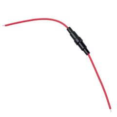 5x20mm Kablolu Cam Sigorta Yuvası - Siyah - 50 Adet