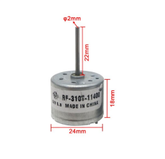 Mabuchi RF-310T-11400 DC 5.9V 6V 6400Rpm DC Motor 22mm Uzun Mil (Çap 24mm Uzunluk 45mm) Hobi Deney Motoru