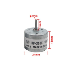 Mabuchi RF-310T-11400 DC 5.9V 6V 6400Rpm DC Motor 10mm Uzun Mil (Çap 24mm Uzunluk 33mm) Hobi Deney Motoru