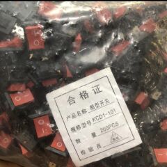 KCD1-101 Işıksız SPST 2Pin On-Off Mini Aç Kapa Anahtar Kırmızı 250V/6A - 200 Adet