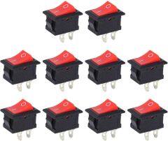 KCD1-101 Işıksız SPST 2Pin On-Off Mini Aç Kapa Anahtar Kırmızı 250V/6A - 200 Adet