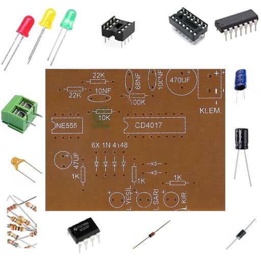 Trafik Işığı Hobi Devresi - Demonte(Montesiz)