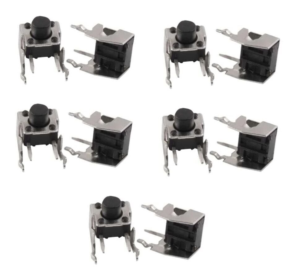2 Pin 90° 90C 6x6x6.8mm Tact Switch Buton - 10 Adet