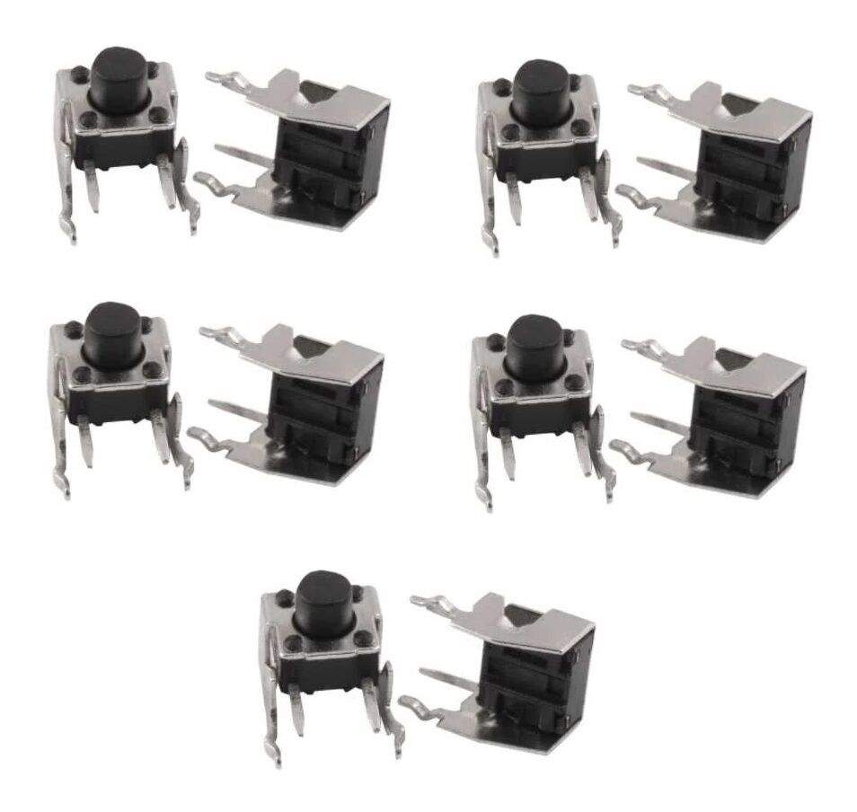 2 Pin 90° 90C 6x6x6.8mm Tact Switch Buton - 10 Adet