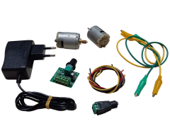 DC 12V Adaptörlü Motor Hız Devri Kontrol Kartı ile 2 Tip Güçlü Motor Hız Devir PWM Ayarı Öğrenci Hobi Deney Seti
