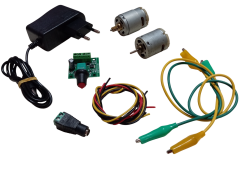 DC 12V Adaptörlü Motor Hız Devri Kontrol Kartı ile 2 Tip Güçlü Motor Hız Devir PWM Ayarı Öğrenci Hobi Deney Seti