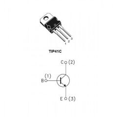 TIP41C Transistör BJT TO220 NPN 6A 100V - 10 Adet