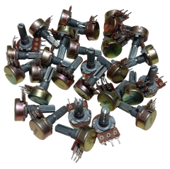 30 Adet B500R B500Ω Potansiyometre 500 Ohm Pot (Somunsuz ve Pulsuz)