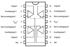 LM246N Programmable Quad Bipolar İşlemsel Yükselteç Entegresi - DIP16