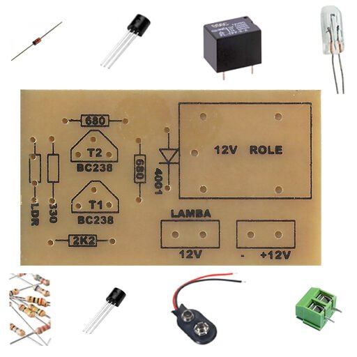 Karanlıkta Çalışan Röleli Devre - Demonte(Montesiz)