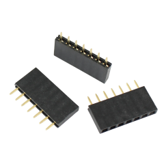 1x7 Pin Dişi Header Konnektör 2.54mm 180° 180C Ph:8.5mm - 440 Adet