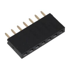 1x7 Pin Dişi Header Konnektör 2.54mm 180° 180C Ph:8.5mm - 440 Adet