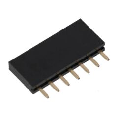 1x7 Pin Dişi Header Konnektör 2.54mm 180° 180C Ph:8.5mm - 440 Adet