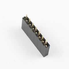 1x7 Pin Dişi Header Konnektör 2.54mm 180° 180C Ph:8.5mm - 440 Adet