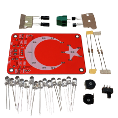 DC 3-12V Yanıp Sönen Flaşörlü Türk Bayraklı Flip Flop Ledli Işık Kendin Yap Hobi Devresi DIY Lehimleme Kiti - Demonte(Montesiz)