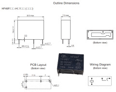 5 Adet Hongfa HF46F 12-HS1 12V DC 5A 250VAC 30VDC SPST-NO 4 Pin Kombi Rölesi Pcb Güç Rölesi