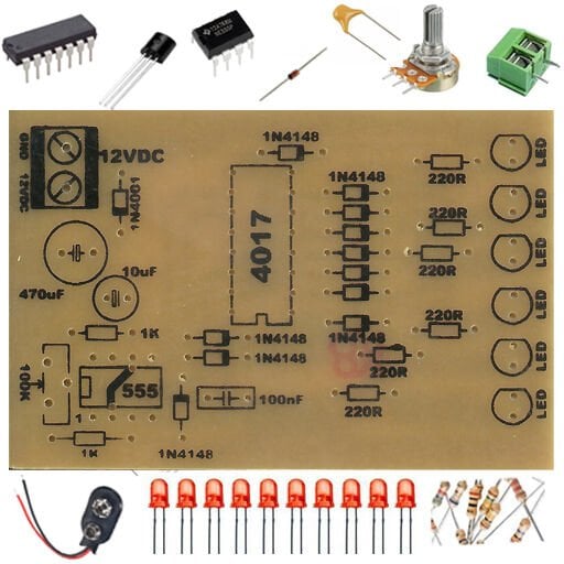 Kara Şimşek 6 Ledli - Demonte(Montesiz)